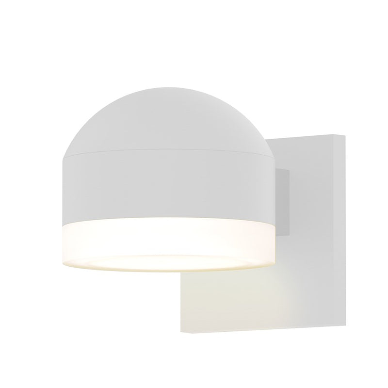 Sonneman Reals 1-Lt 4" Out Downlight LED Sconce, WH/WH Cyl - 7300-DC-FW-98-WL