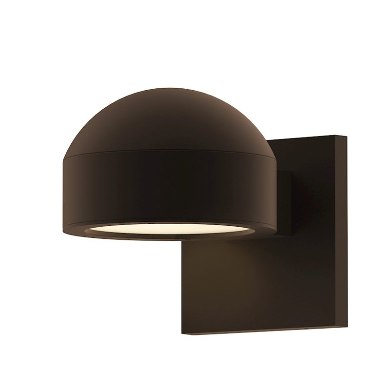 Sonneman Reals 3" Out Downlight LED Sconce, BZ/Dome/Plate - 7300-DC-PL-72-WL
