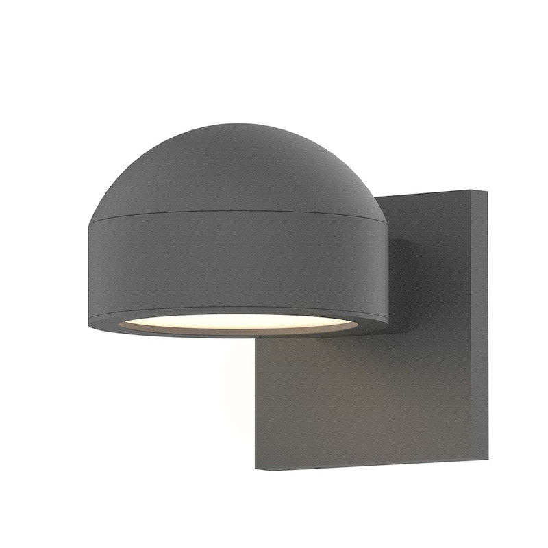 Sonneman Reals 3" Out Downlight LED Sconce, GY/Dome/Plate - 7300-DC-PL-74-WL