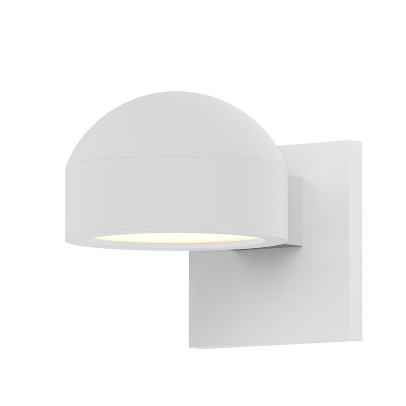Sonneman Reals 3" Out Downlight LED Sconce, WH/Dome/Plate - 7300-DC-PL-98-WL