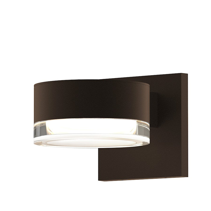 Sonneman Reals 1-Lt 2" Out Downlight LED Sconce, BZ/CLR Cyl - 7300-PC-FH-72-WL