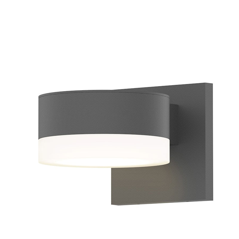 Sonneman Reals 1-Lt 2" Out Downlight LED Sconce, GY/WH Cyl - 7300-PC-FW-74-WL