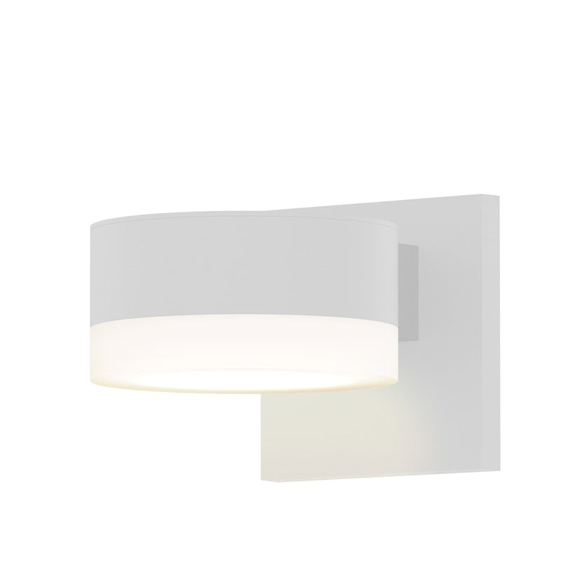 Sonneman Reals 1-Lt 2" Out Downlight LED Sconce, WH/WH Cyl - 7300-PC-FW-98-WL