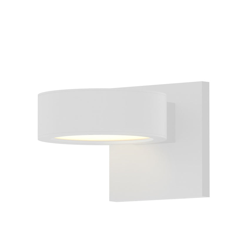 Sonneman Reals 1-Lt Outdoor Downlight LED Sconce, WH/Plate - 7300-PC-PL-98-WL