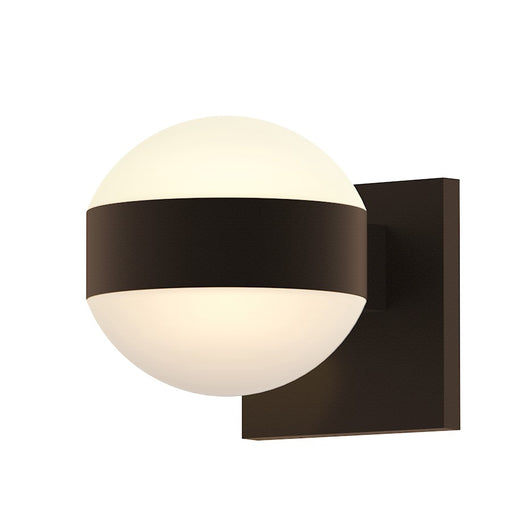 Sonneman Reals 2 Light Up/Down LED Wall Sconce/Globe, Bronze - 7302-DL-DL-72-WL