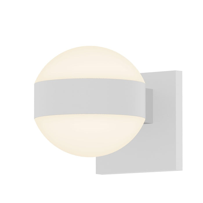 Sonneman Reals 2-Lt 5" Up/Down LED Sconce, WH/Frosted Cap - 7302-DL-DL-98-WL