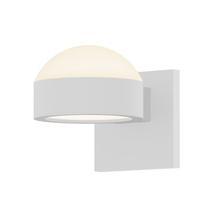 Sonneman Reals 2-Lt 3" Up/Down LED Sconce, WH/Frosted Cap - 7302-DL-PL-98-WL