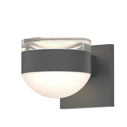 Sonneman Reals 2-Lt Up/Down LED Sconce, GY/CLR Cap/Frosted - 7302-FH-DL-74-WL