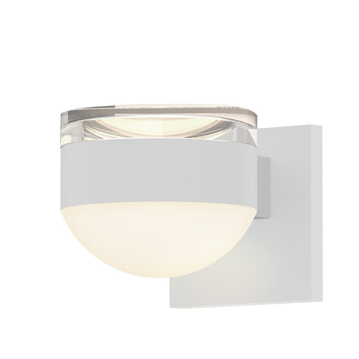 Sonneman Reals 2-Lt Up/Down LED Sconce, WH/CLR Cap/Frosted - 7302-FH-DL-98-WL