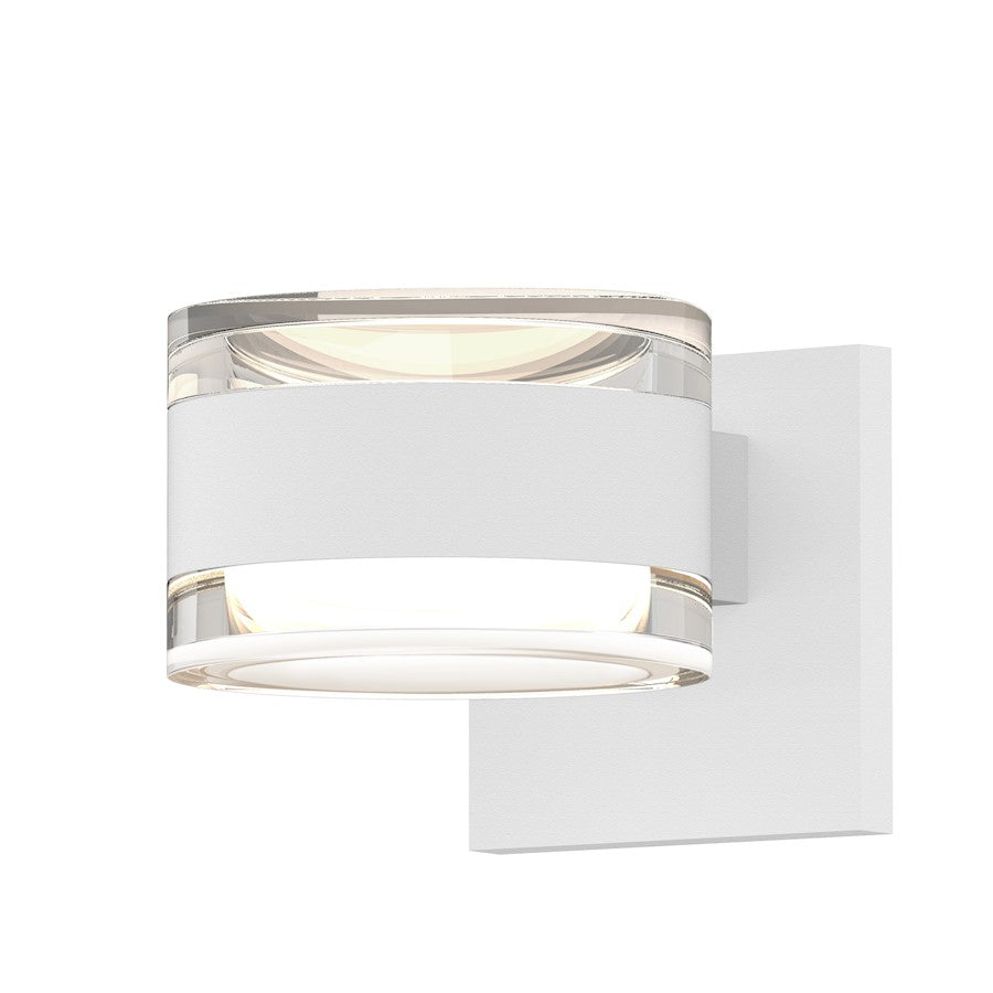 Sonneman Reals 2-Lt Up/Down LED Sconce, WH/CLR Cap/Lens - 7302-FH-FH-98-WL