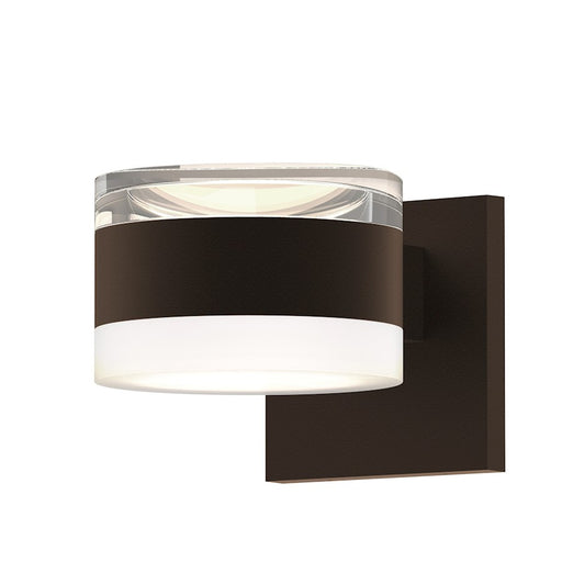 Sonneman Reals 2-Lt 3" Up/Down LED Sconce, BZ/CLR//WH Cyl - 7302-FH-FW-72-WL