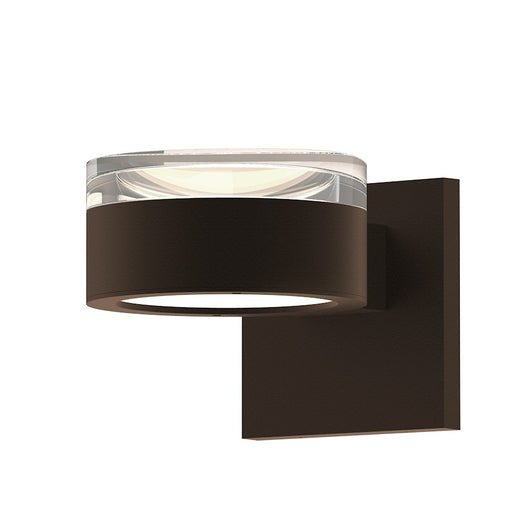 Sonneman Reals 2-Lt 2" Up/Down LED Sconce, BZ/CLR Cap/Frosted - 7302-FH-PL-72-WL