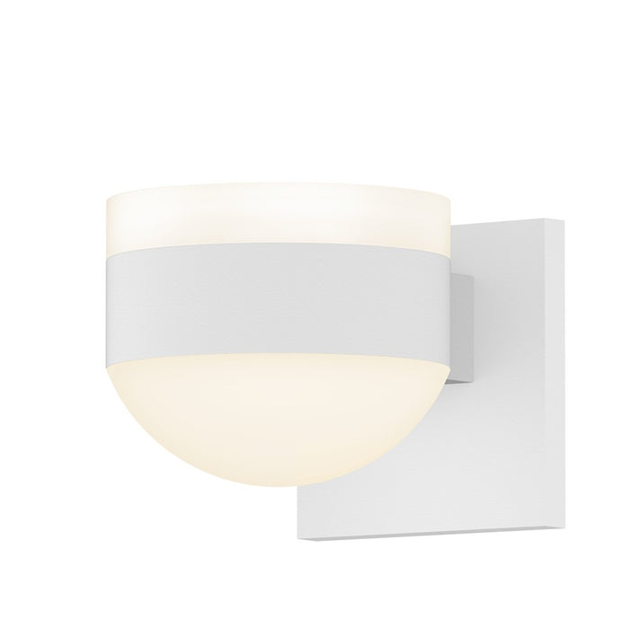 Sonneman Reals 2-Lt 4" Up/Down LED Sconce/Bowl, WH/WH Cyl - 7302-FW-DL-98-WL