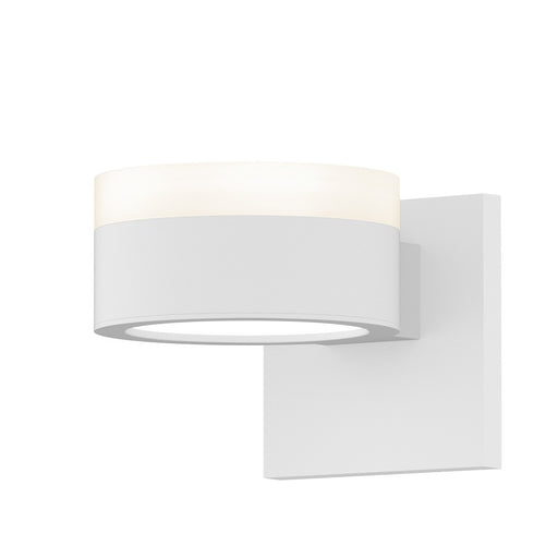 Sonneman Reals 2-Lt 2" Up/Down LED Sconce, WH/Frost Cap/Lens - 7302-FW-PL-98-WL