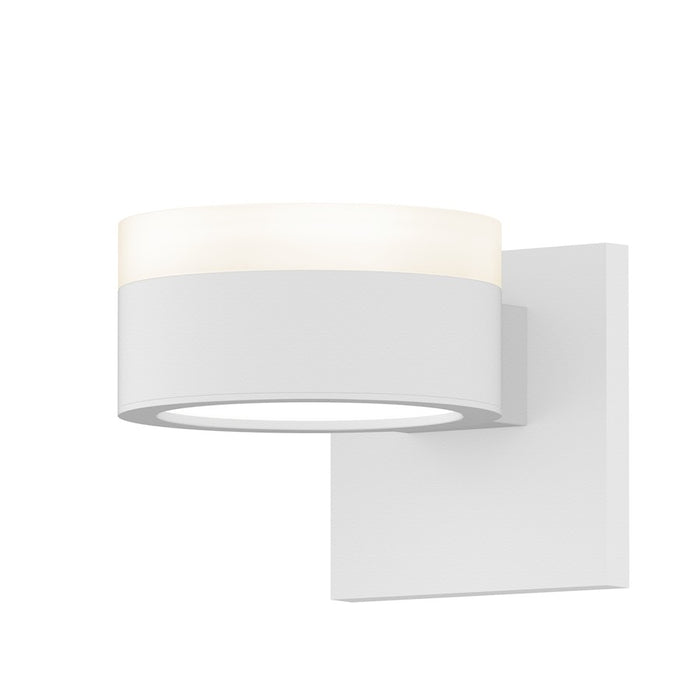 Sonneman Reals 2-Lt 2" Up/Down LED Sconce, WH/Frost Cap/Lens - 7302-FW-PL-98-WL