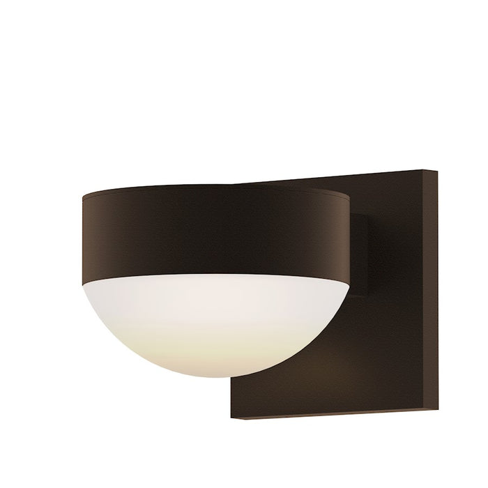 Sonneman Reals 2 Light 3" Up/Down LED Sconce, BZ/Frosted - 7302-PL-DL-72-WL