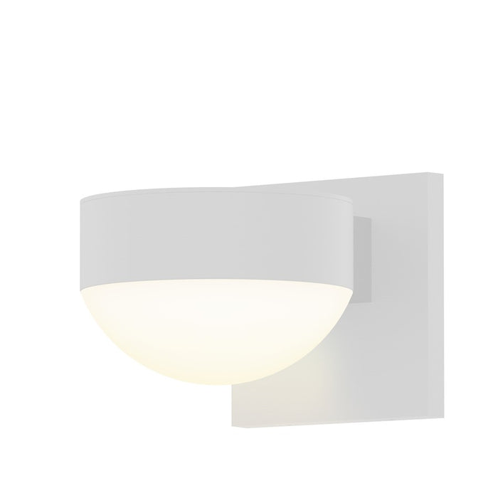 Sonneman Reals 2-Lt 3" Up/Down LED Sconce/Bowl, WH/Frosted - 7302-PL-DL-98-WL