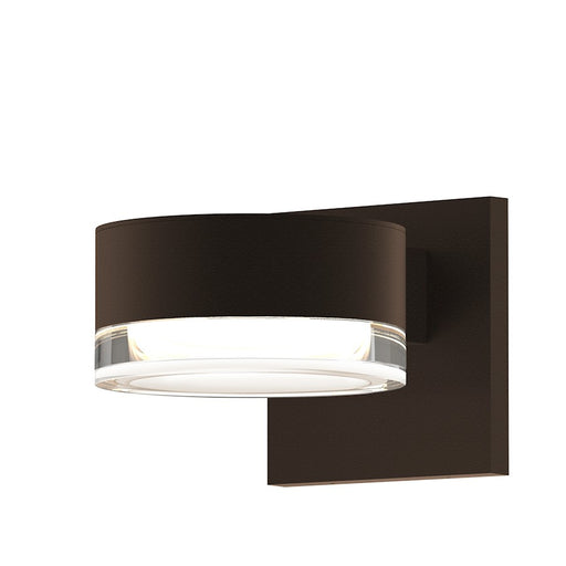 Sonneman Reals 2 Light Up/Down LED Sconce, Bronze/Clear Lens - 7302-PL-FH-72-WL