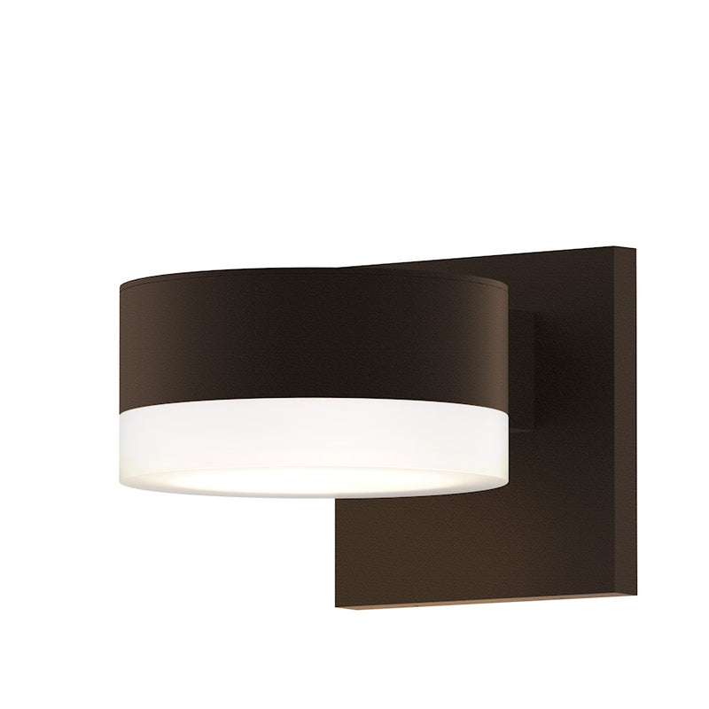 Sonneman Reals 2 Light 2" Up/Down LED Sconce, BZ/Frosted - 7302-PL-FW-72-WL