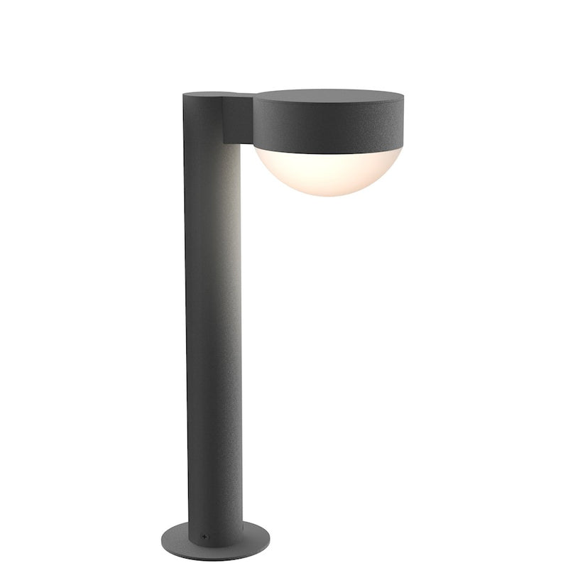 Sonneman Reals 1 Light 16" LED Bollard, Gray/Dome Lens - 7303-PC-DL-74-WL