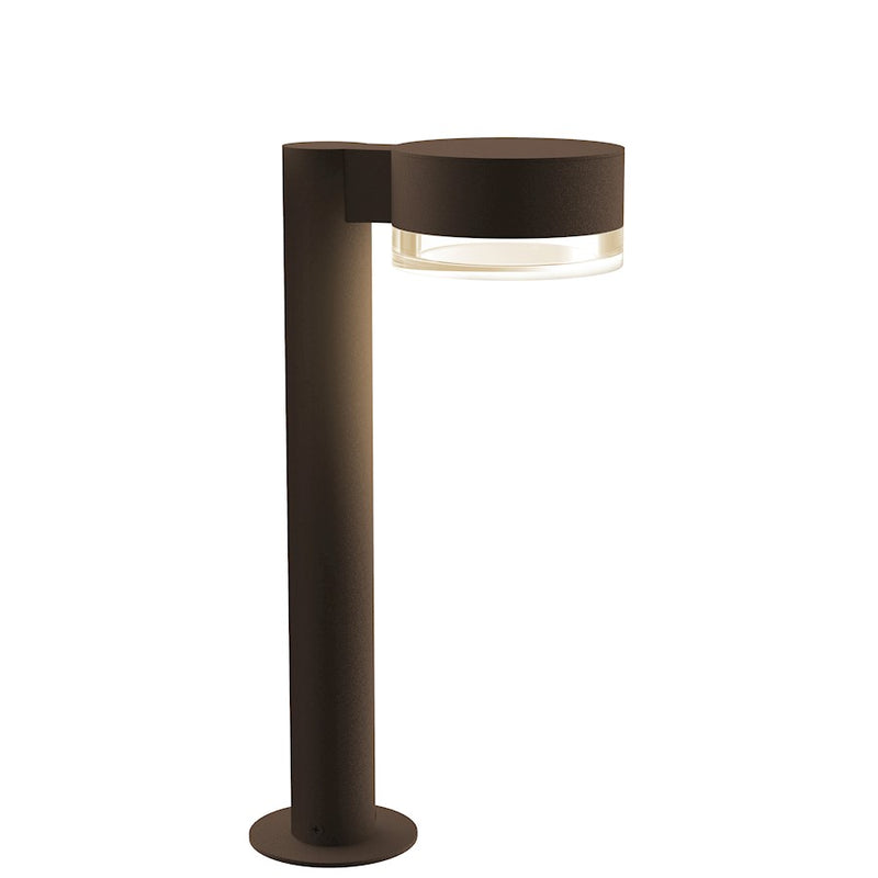 Sonneman Reals 1 Light 16" LED Bollard, BZ/Clear Cylinder - 7303-PC-FH-72-WL