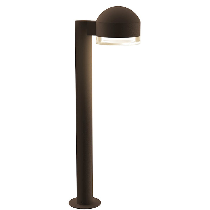 Sonneman Reals 1 Light 23" LED Bollard, BZ/Clear Cylinder - 7304-DC-FH-72-WL