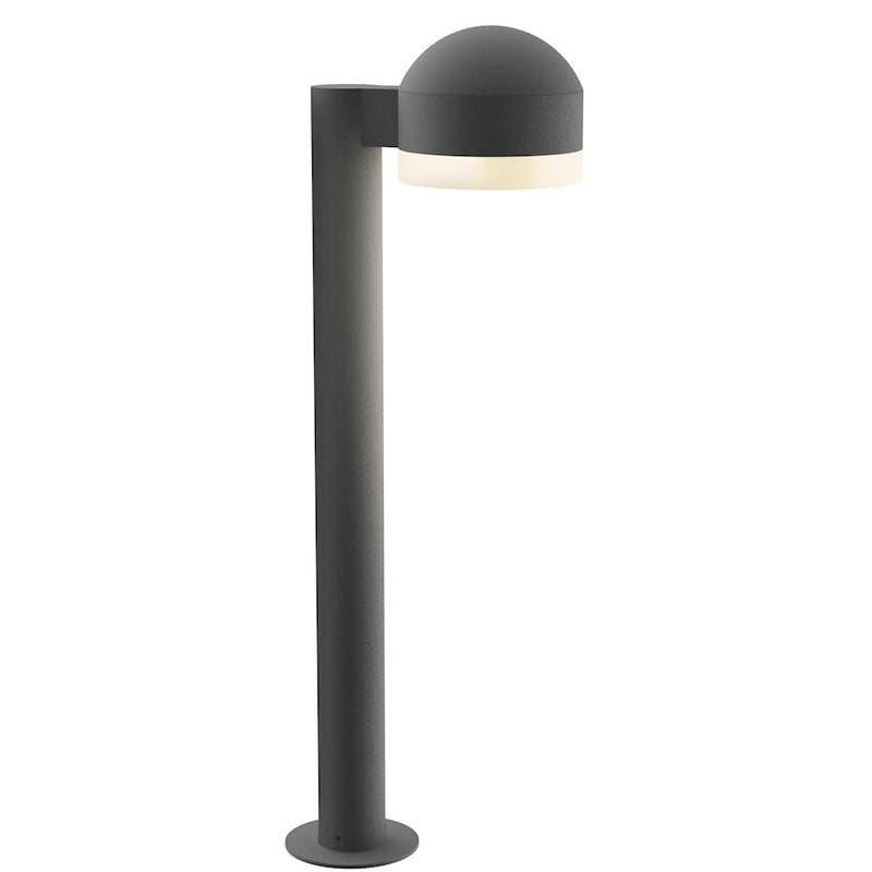 Sonneman Reals 1 Light 23" LED Bollard, Gray/White Cylinder - 7304-DC-FW-74-WL