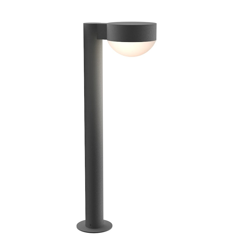 Sonneman Reals 1 Light 22" LED Bollard, Gray/Dome Lens - 7304-PC-DL-74-WL