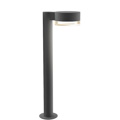 Sonneman Reals 1 Light 22" LED Bollard, Gray/Clear Cylinder - 7304-PC-FH-74-WL