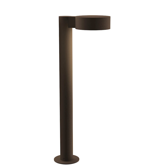 Sonneman Reals 1 Light 22" LED Bollard, Bronze/Plate Lens - 7304-PC-PL-72-WL