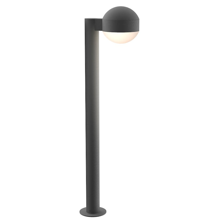 Sonneman Reals 1 Light 29" LED Bollard, Gray/Dome Lens - 7305-DC-DL-74-WL