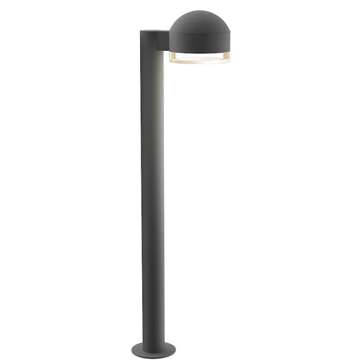 Sonneman Reals 1 Light 29" LED Bollard, Gray/Clear Cylinder - 7305-DC-FH-74-WL