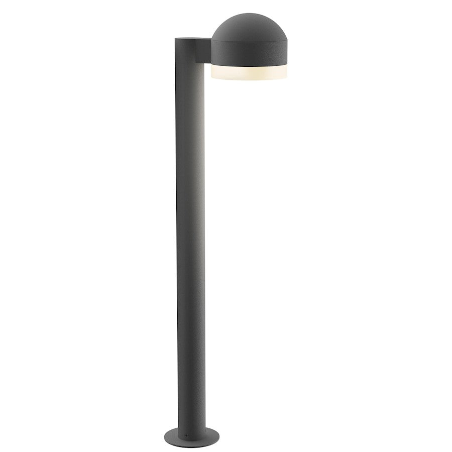 Sonneman Reals 1 Light 29" LED Bollard, Gray/White Cylinder - 7305-DC-FW-74-WL