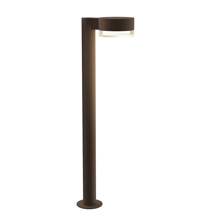 Sonneman Reals 1 Light 28" LED Bollard, BZ/Clear Cylinder - 7305-PC-FH-72-WL
