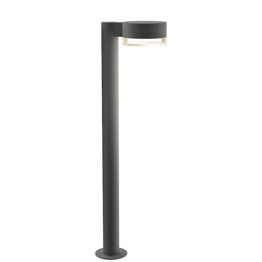 Sonneman Reals 1 Light 28" LED Bollard, Gray/Clear Cylinder - 7305-PC-FH-74-WL