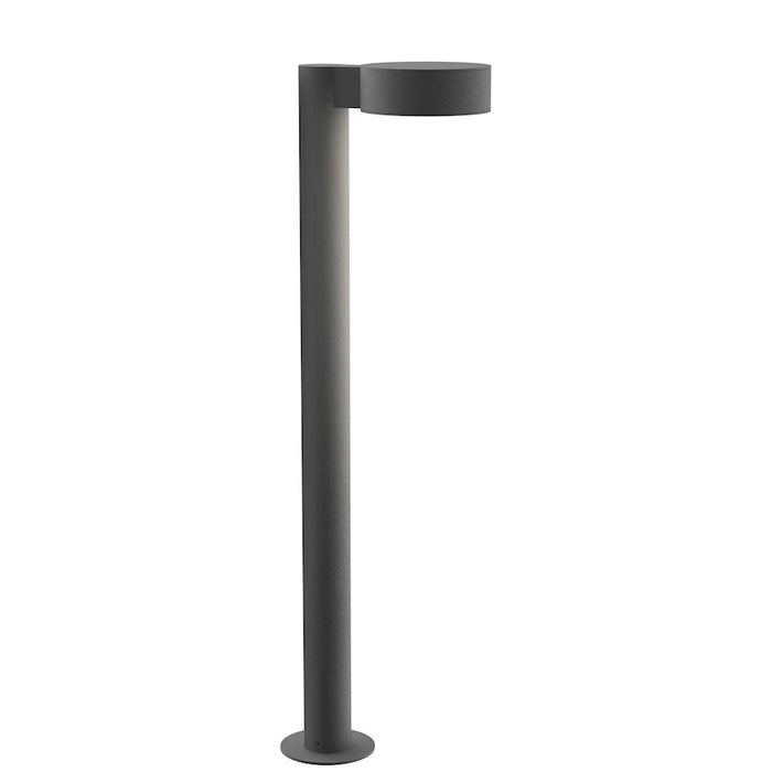 Sonneman Reals 1 Light 28" LED Bollard, Gray/Plate Lens - 7305-PC-PL-74-WL