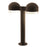 Sonneman Reals 2-Lt 17" LED Double Bollard/Bowl, BZ//CLR Cyl - 7306-DC-FH-72-WL