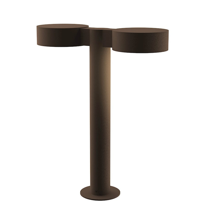 Sonneman Reals 2 Light 16" LED Double Bollard, BZ/Plate - 7306-PC-PL-72-WL