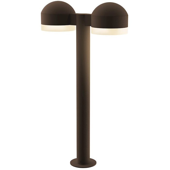 Sonneman Reals 2-Lt 23" LED Double Bollard, BZ/WH Cylinder - 7307-DC-FW-72-WL
