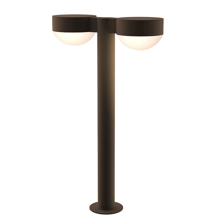 Sonneman Reals 2 Light 22" LED Double Bollard, BZ//Dome - 7307-PC-DL-72-WL