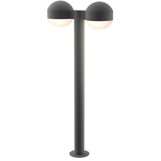 Sonneman Reals 2 Light 29" LED Double Bollard, Gray/Dome Lens - 7308-DC-DL-74-WL