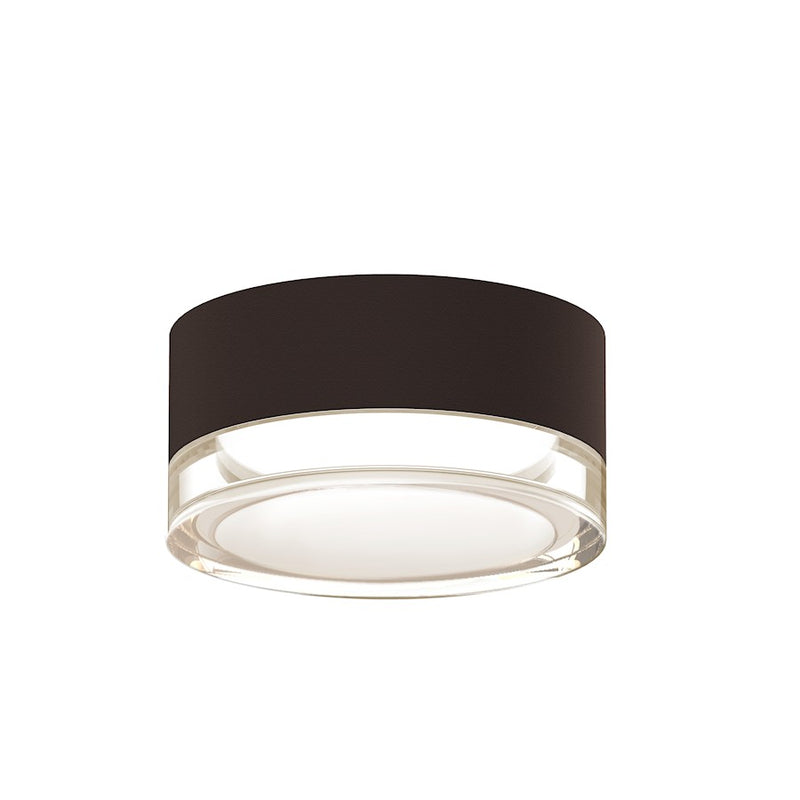 Sonneman Reals 1 Light LED Surface Mount, BZ/Clear Cylinder - 7309-XX-FH-72-WL