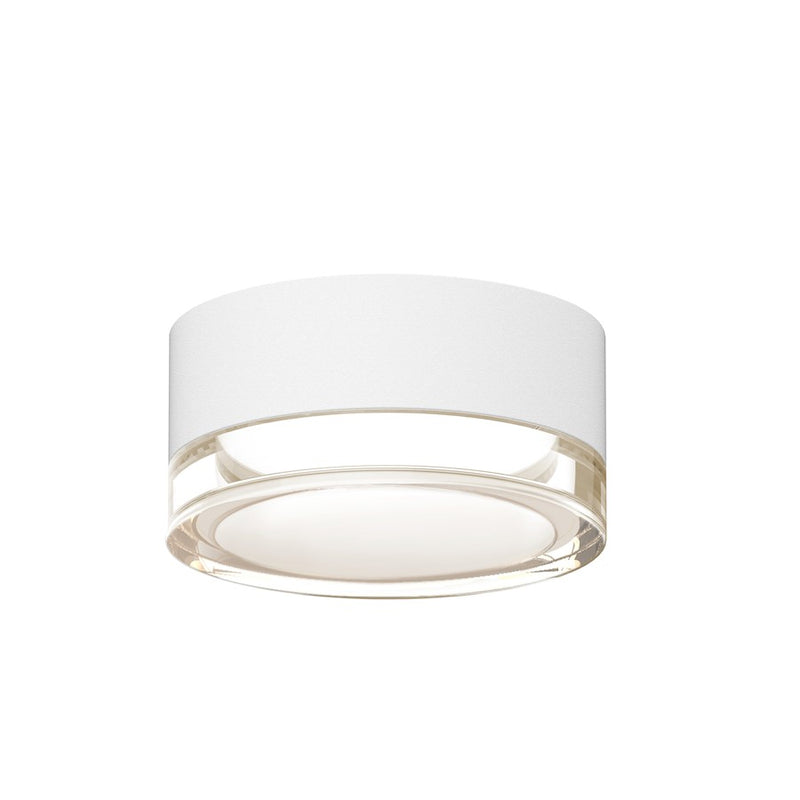 Sonneman Reals 1-Lt LED Surface Mount, WH/CLR Cylinder - 7309-XX-FH-98-WL