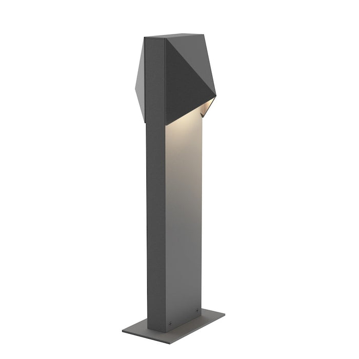 Sonneman Triform Compact 2 Light 16" LED Double Bollard, Gray - 7325-74-WL