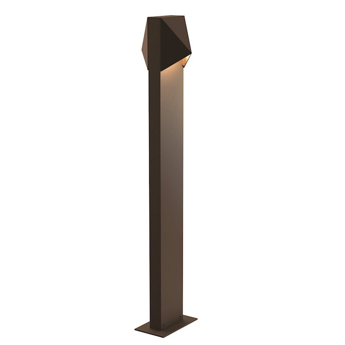 Sonneman Triform Compact 2 Light 28" LED Double Bollard, Bronze - 7327-72-WL