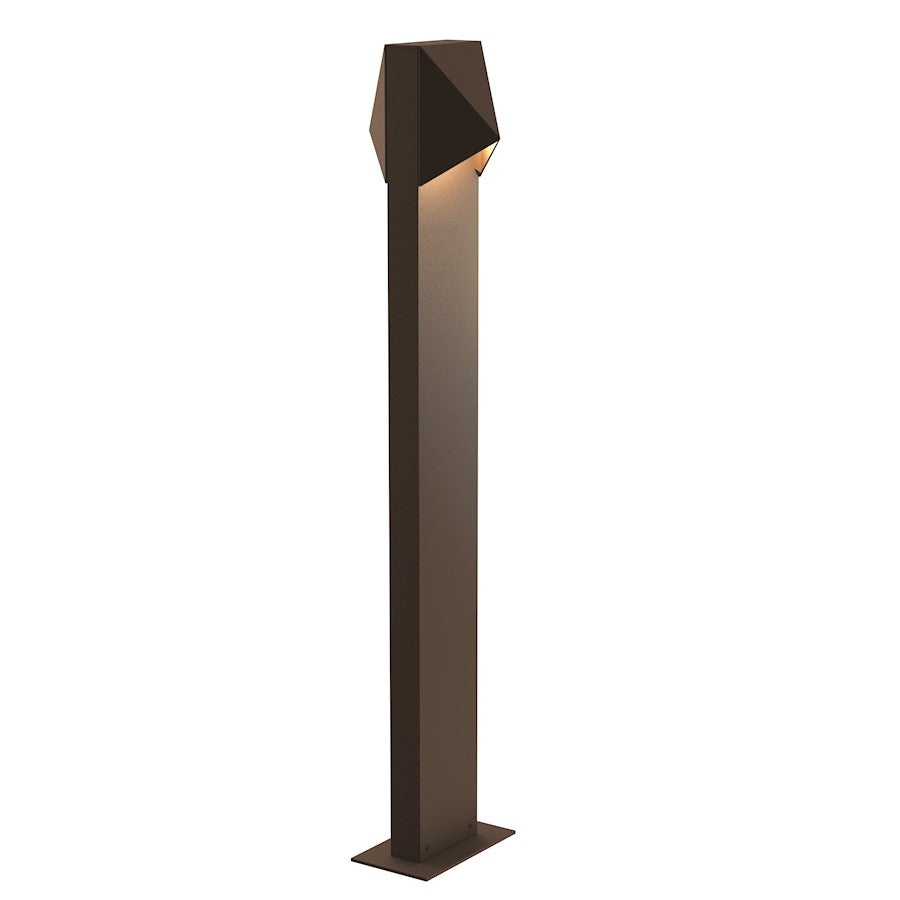 Sonneman Triform Compact 2 Light 28" LED Double Bollard, Bronze - 7327-72-WL