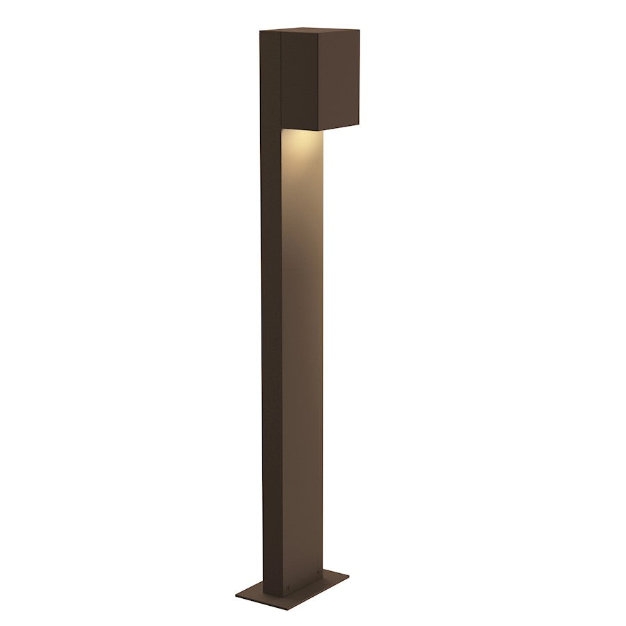 Sonneman Box 1 Light 28" LED Bollard, Textured Bronze - 7343-72-WL