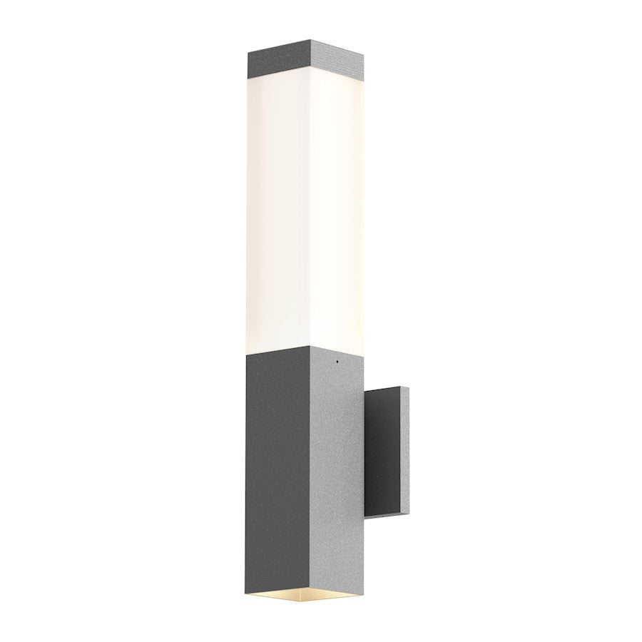 Sonneman Square Column 2 Light LED Wall Sconce, Textured Gray - 7380-74-WL