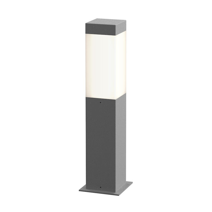 Sonneman Square Column 1 Light 16" LED Bollard, Textured Gray - 7381-74-WL