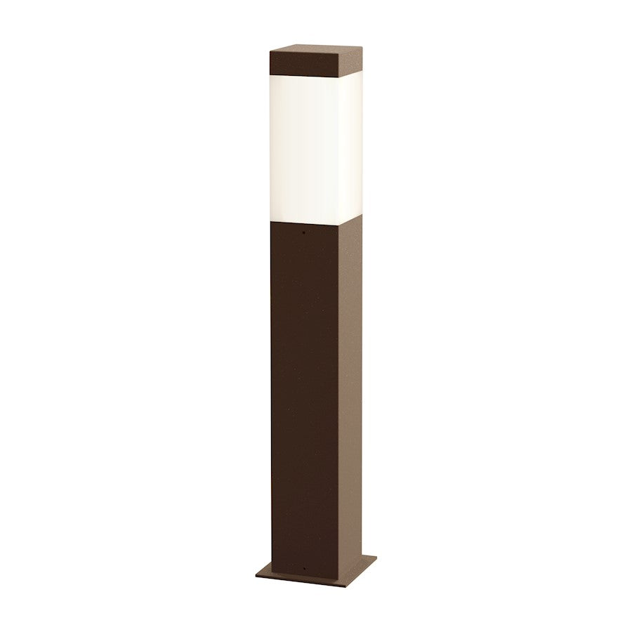 Sonneman Square Column 1 Light 22" LED Bollard, Textured Bronze - 7382-72-WL